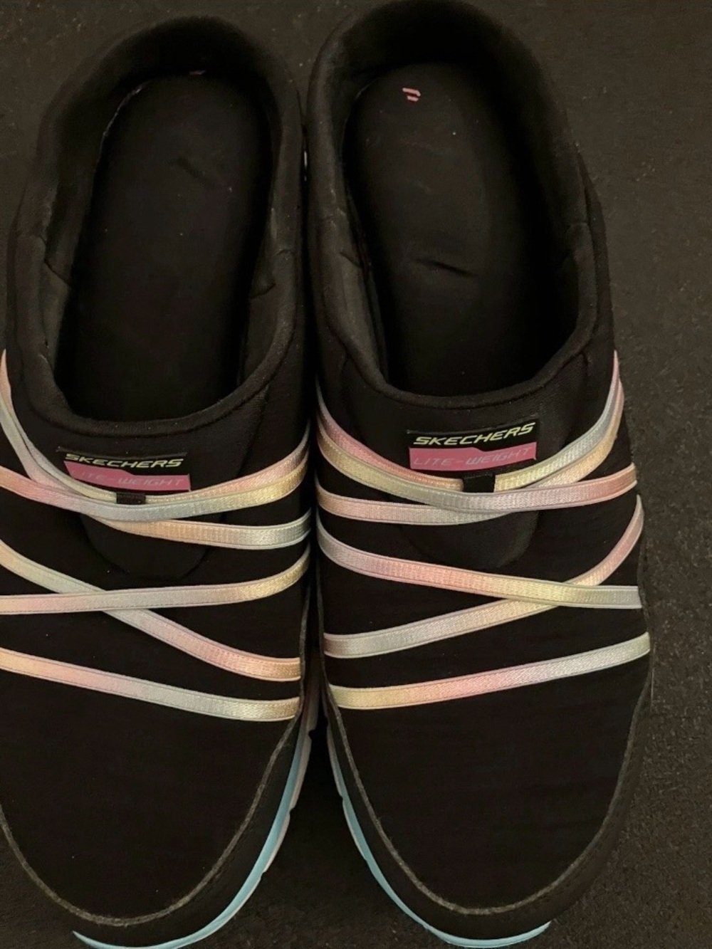 Skechers Sport Women’s Air Streamer Fashion Sneakers Slip-Ons Black/Multi Sz 8 - Picture 9 of 10